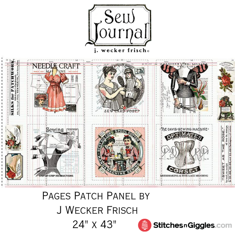 Sew Journal Pages Patch Panel by J Wecker Frisch by Riley Blake Designs |PD13880 PANEL