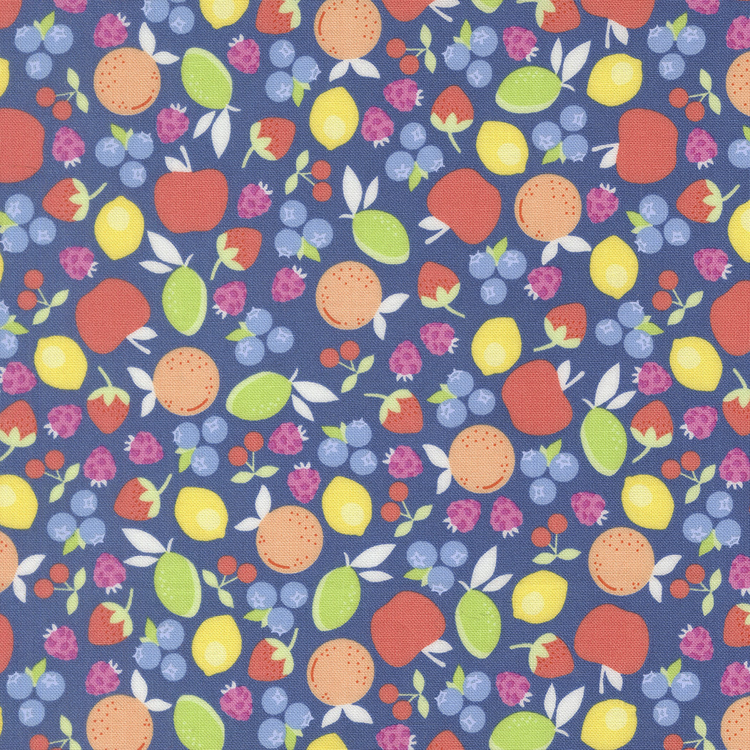 Fruit Salad Fruit Cup Cobalt Yardage by Corey Yoder for Moda Fabrics | 29242 24