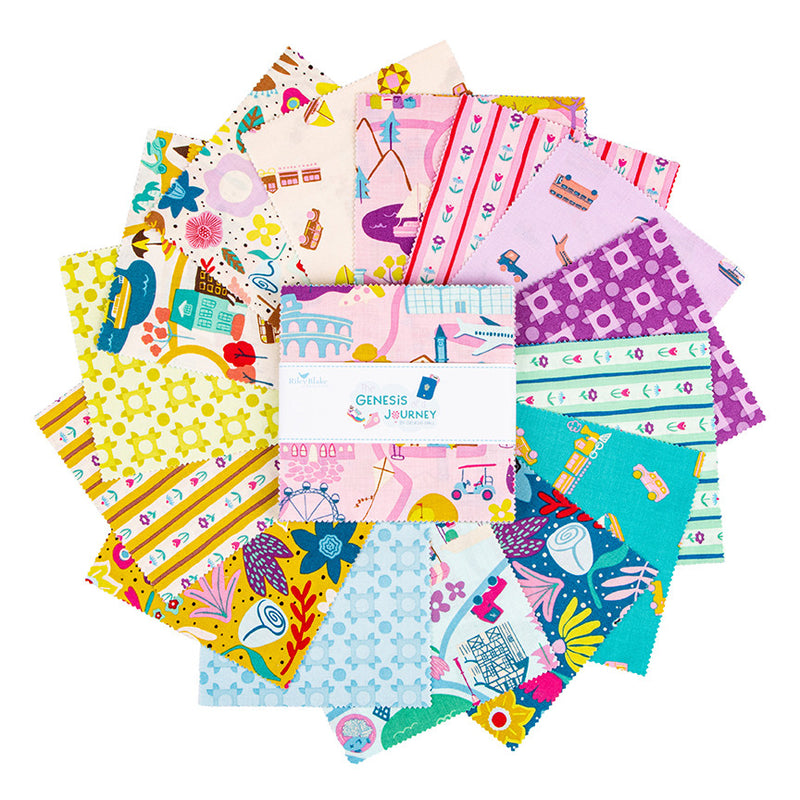 The Genesis of a Journey 5" Stacker by Genesis Hall for Riley Blake Designs | 42 Pcs | 5-16930-42