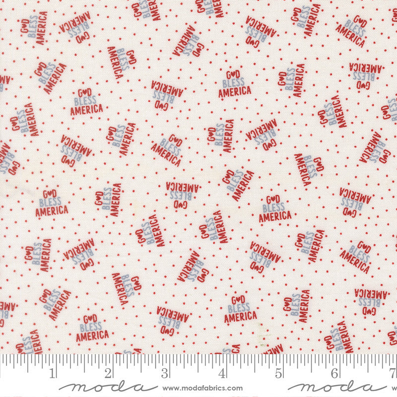 Independence Day God Bless America Vanilla Yardage by Sweetwater for Moda Fabrics | 55724 21