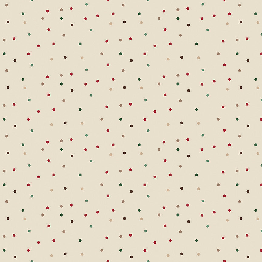 PRESALE Christmas Time Dots Linen Yardage by Dani Mogstad for Riley Blake Designs | C17825-LINEN