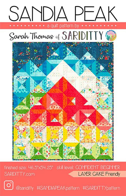 Sandia Peak Quilt Pattern by Sariditty | SD 015 | Layer Cake Friendly