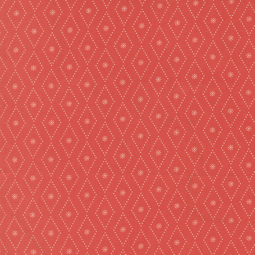 PRESALE Poinsettia and Pear Argyle Geranium Yardage by Sherri & Chelsi for Moda Fabrics | 37716 16
