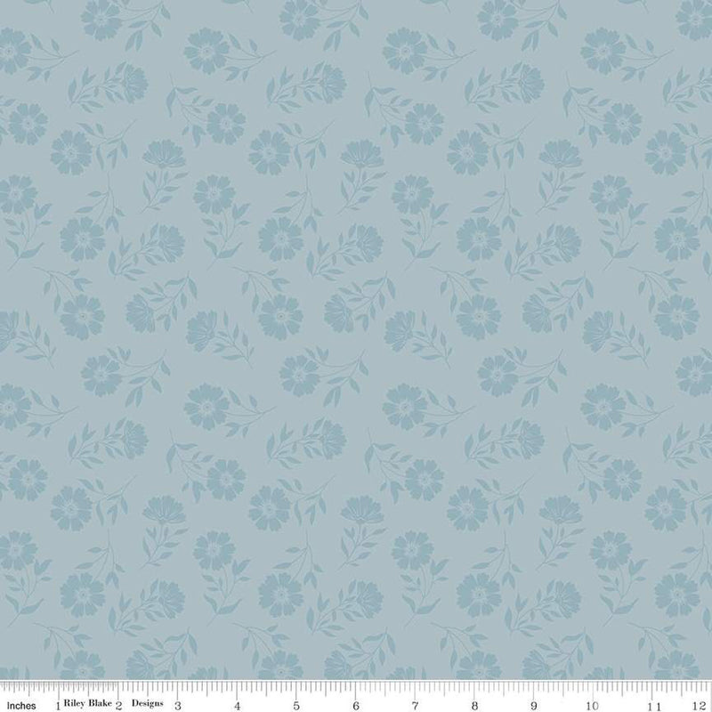 American Beauty Storm Tonal Floral Yardage by Dani Mogstad for Riley Blake Designs |C14444 STORM