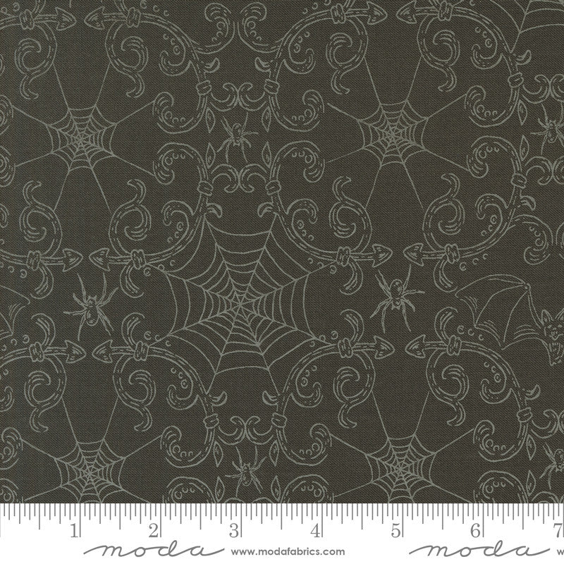 Home Sweet Haunt Rod Iron Charcoal Yardage by Stacy Iest Hsu for Moda Fabrics | 20917 16