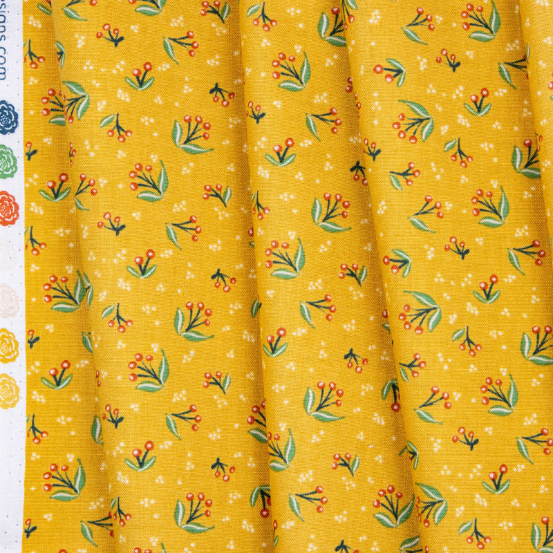 Ivy Reese Berry Branches Golden Yardage by Deena Rutter for Riley Blake Designs | C16603-GOLDEN