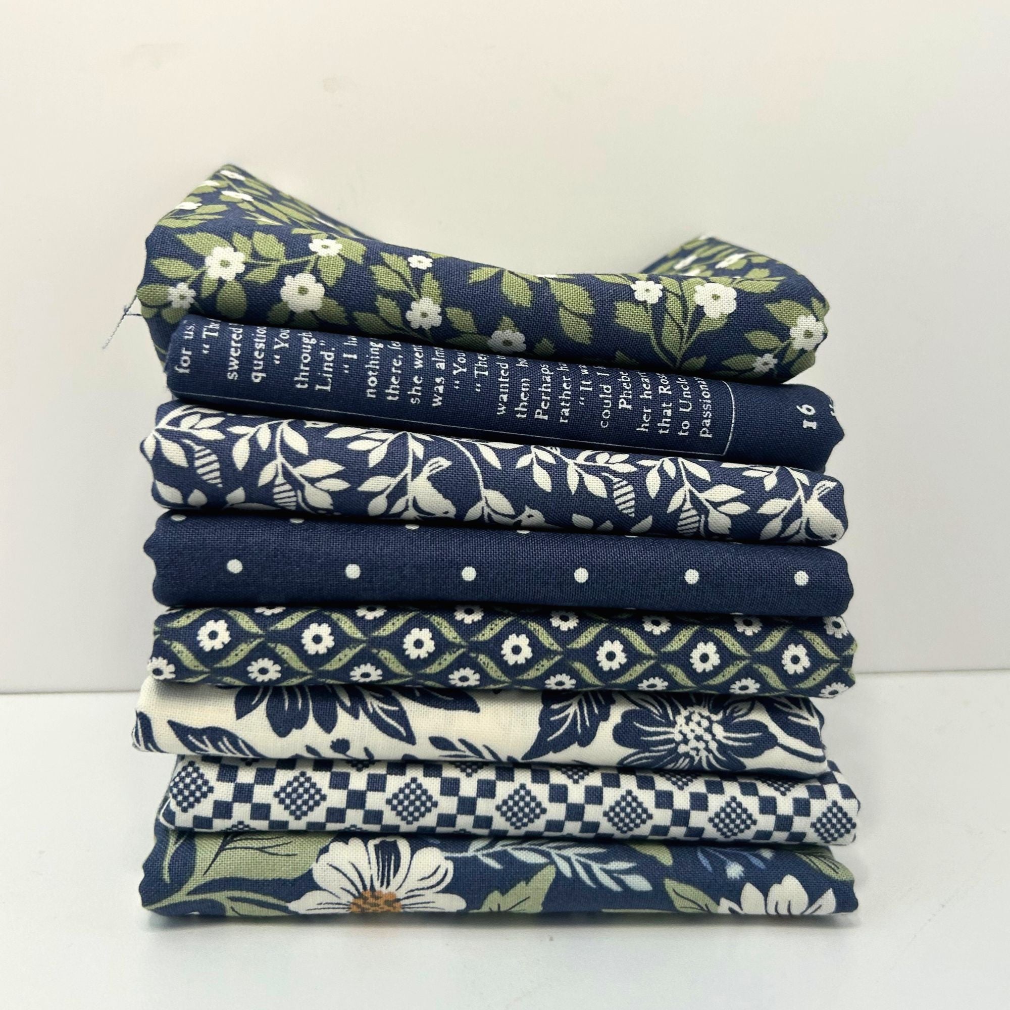 PRESALE True Love Custom Fat Quarter Bundle Blue by Lella Boutique for Moda Fabrics | 8 FQs | Curated Bundle
