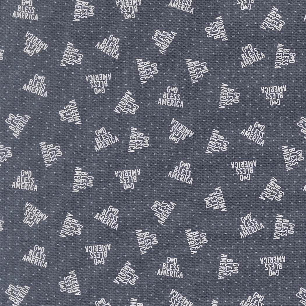 PRESALE Independence Day God Bless America Indigo Yardage by Sweetwater for Moda Fabrics | 55724 14