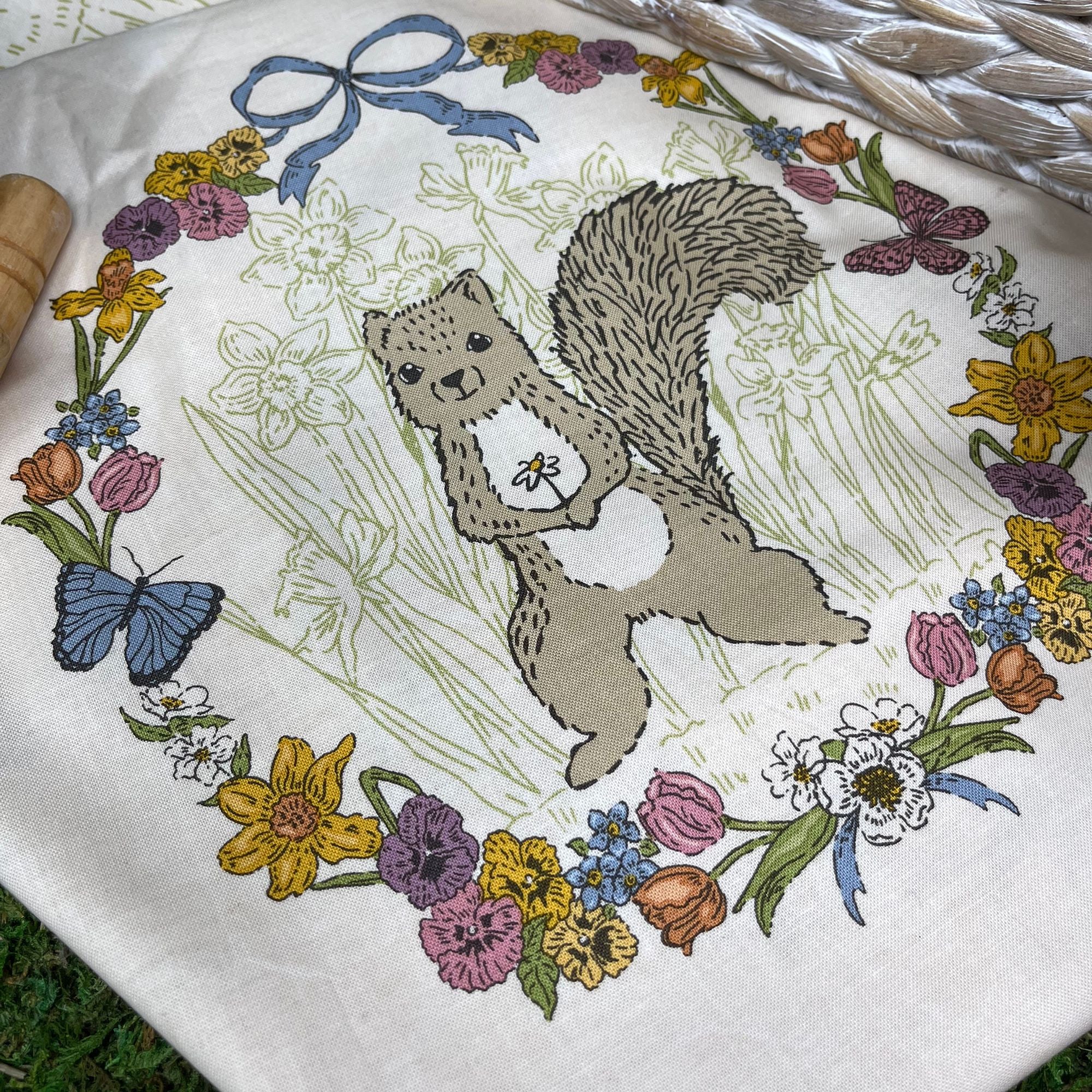PRESALE My Secret Garden Animal 8 Square Panel Cloud by Stacy Iest Hsu for Moda Fabrics | 20958 11
