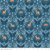 Twilight Creatures Wild Fawns Blue Yardage by Natàlia Juan Abelló for Riley Blake Designs | C15361-BLUE