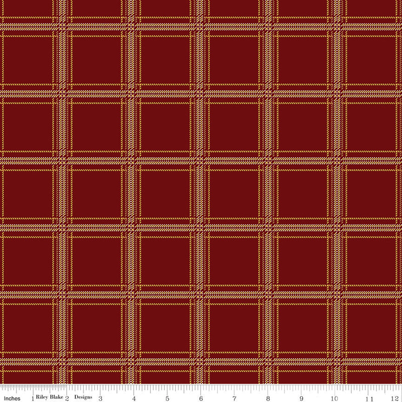 Plaid-Venture Club Hunter Mahogany Yardage by The RBD Designers for Riley Blake Designs |  C17041-MAHOGANY