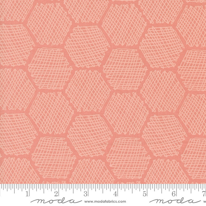 PRESALE Bee Garden Honeycomb Carnation by Gingiber for Moda Fabrics | 48416 16