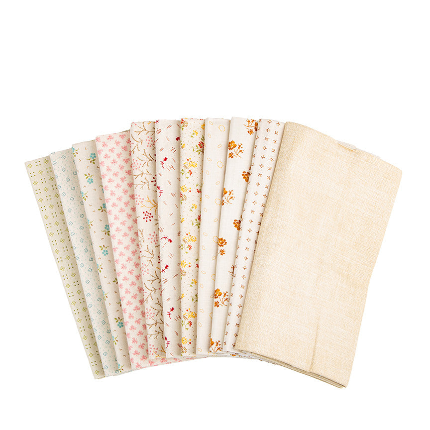 Fat Quarter Bundle Backgrounds | Baked With Love by Lori Holt of Bee in My Bonnet | 11 Fat Quarters | Curated Bundle