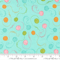 Here Kitty Kitty Aqua Meow Yardage by Stacy Iest Hsu for Moda Fabrics |20834 19