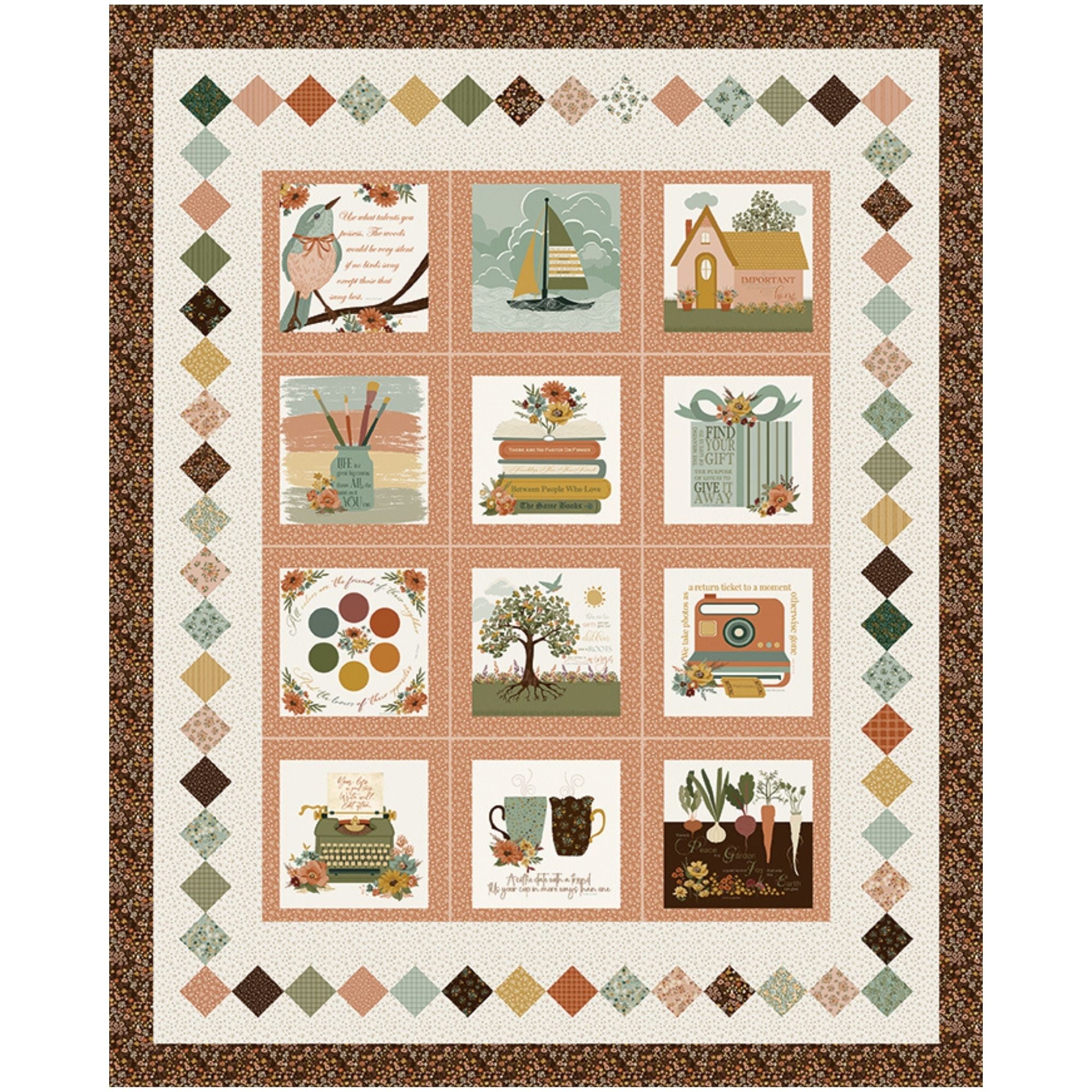 Worth Repeating Panel by Sandy Gervais for Riley Blake Designs | Panel Size 35 1/2" x 43 1/2" | P18267-PANEL