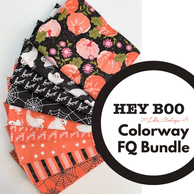Hey Boo Halloween Colorway Fat Quarter Bundle by Lella Boutique for Moda Fabrics | 9 FQs | Custom Bundle