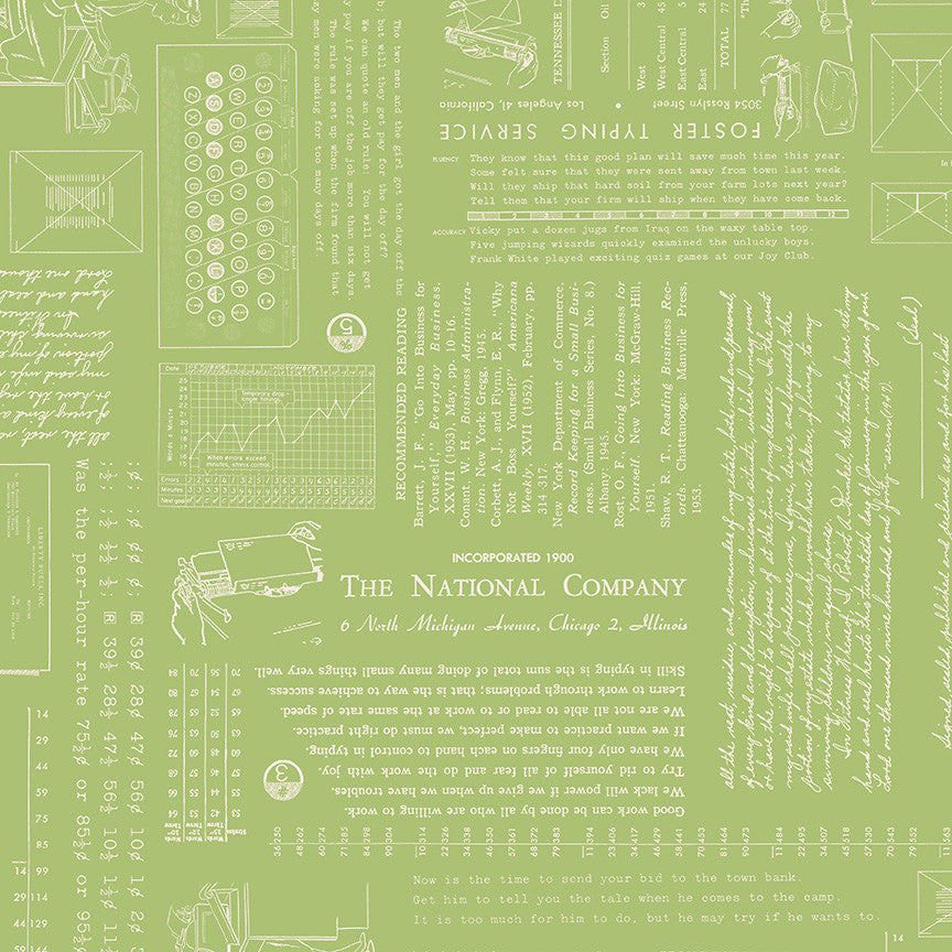 TYPE/ography Lettuce Yardage by Lori Holt of Bee in My Bonnet for Riley Blake Designs | C16850-LETTUCE