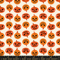 PRESALE Freaky Familiars Pumpkin Party Orange Yardage by Ruby Star Society | RS5196 11