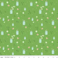 Summer Skies and Fireflies Fireflies Green Yardage by Gracey Larson for Riley Blake Designs | C16373-GREEN
