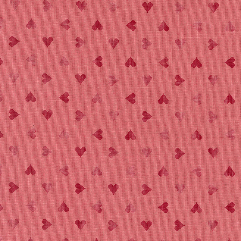 PRESALE Love Blooms Sweetheart Valentines Hearts Lipstick Yardage by Lella Boutique for Moda Fabrics | 5223 13