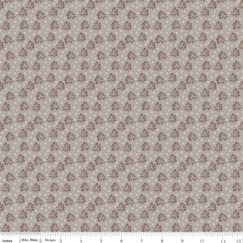 Piece & Plenty Floribunda Pewter Yardage by Lori Holt for Riley Blake Designs | 5 Yard Backing | C15876-PEWTER