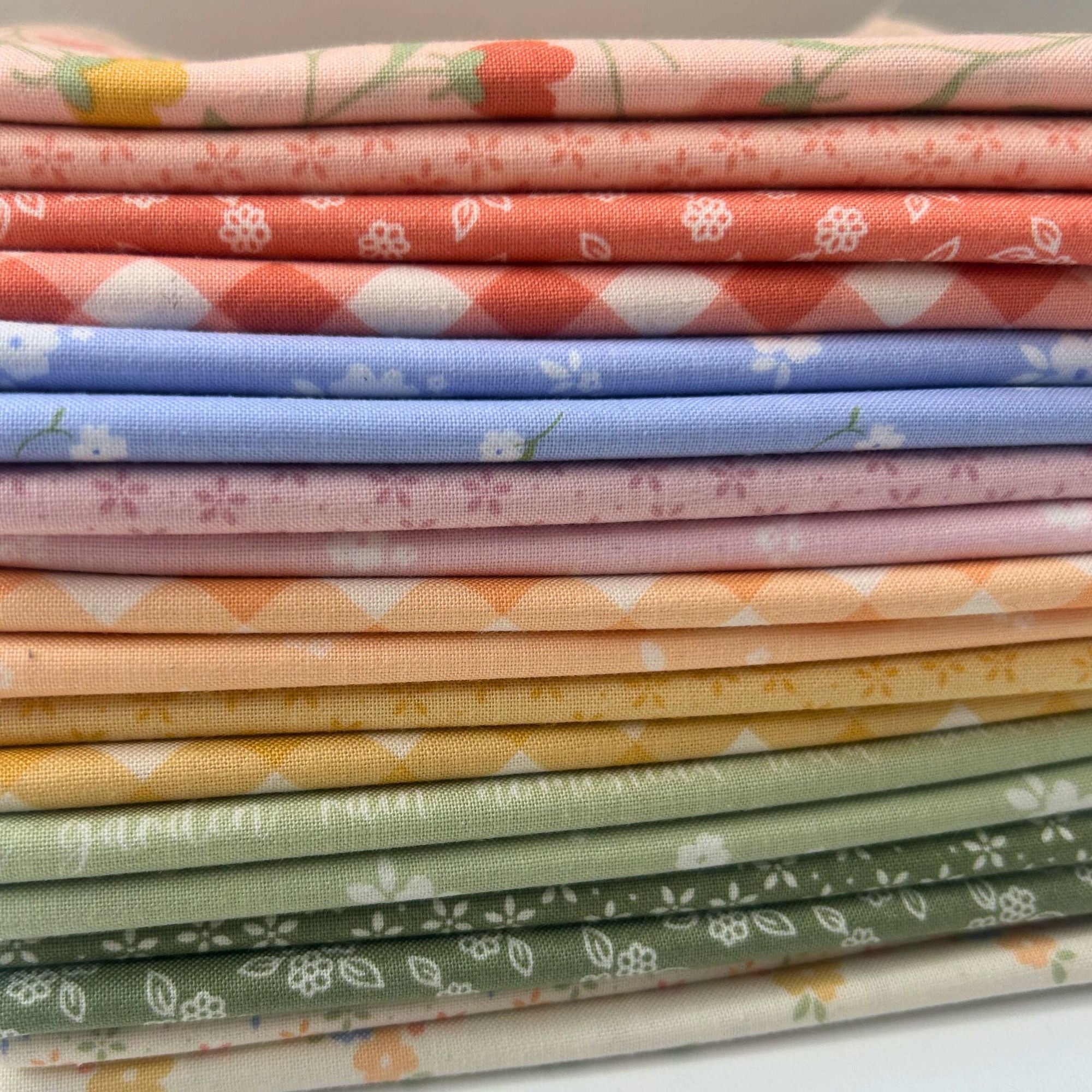 Pastel Prairie Custom Fat Quarter Bundle by My Sew Quilty Life for Moda Fabrics  | Curated Bundle | 18 Fat Quarters