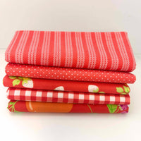 Fruit Salad Custom Fat Quarter Bundle Flamingo Red by Corey Yoder for Moda Fabrics | 5 FQs | Curated Bundle