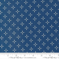 Flower Press Indigo Diamond Yardage by Katharine Watson for Moda Fabrics | 3307 13