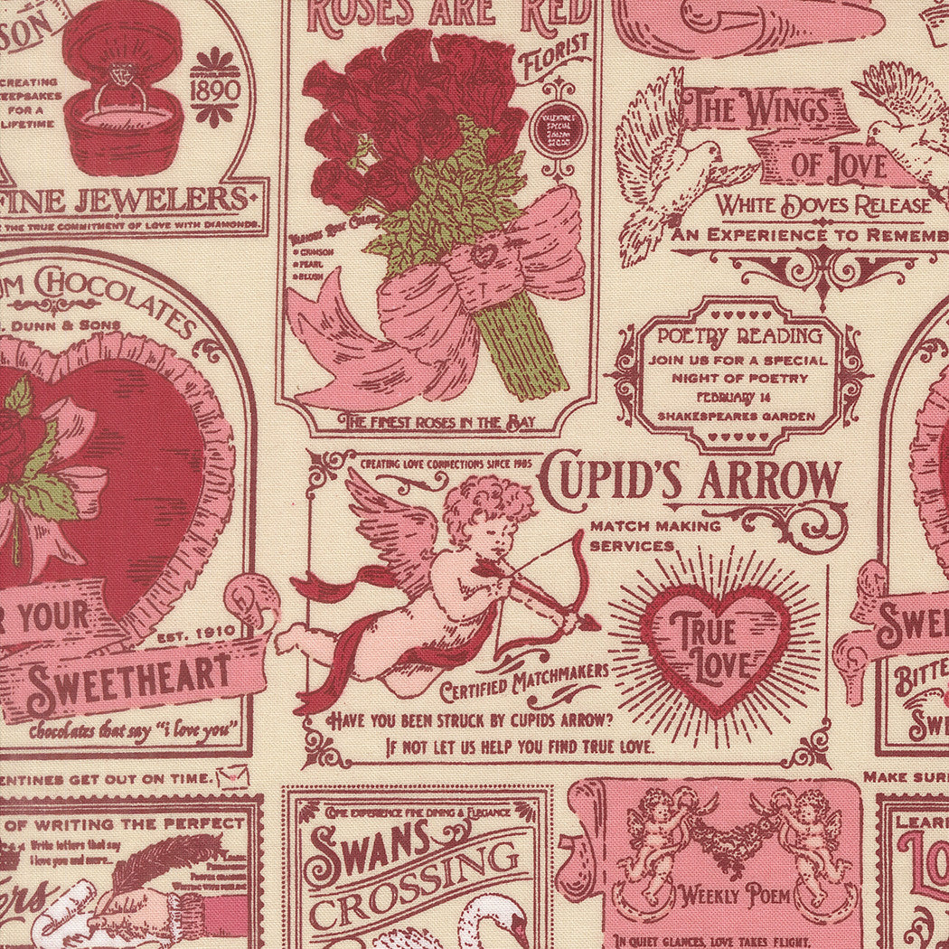 PRESALE Je T'aime Vintage Valentines Lace by Stacy Iest Hsu for Moda Fabrics | 20991 11