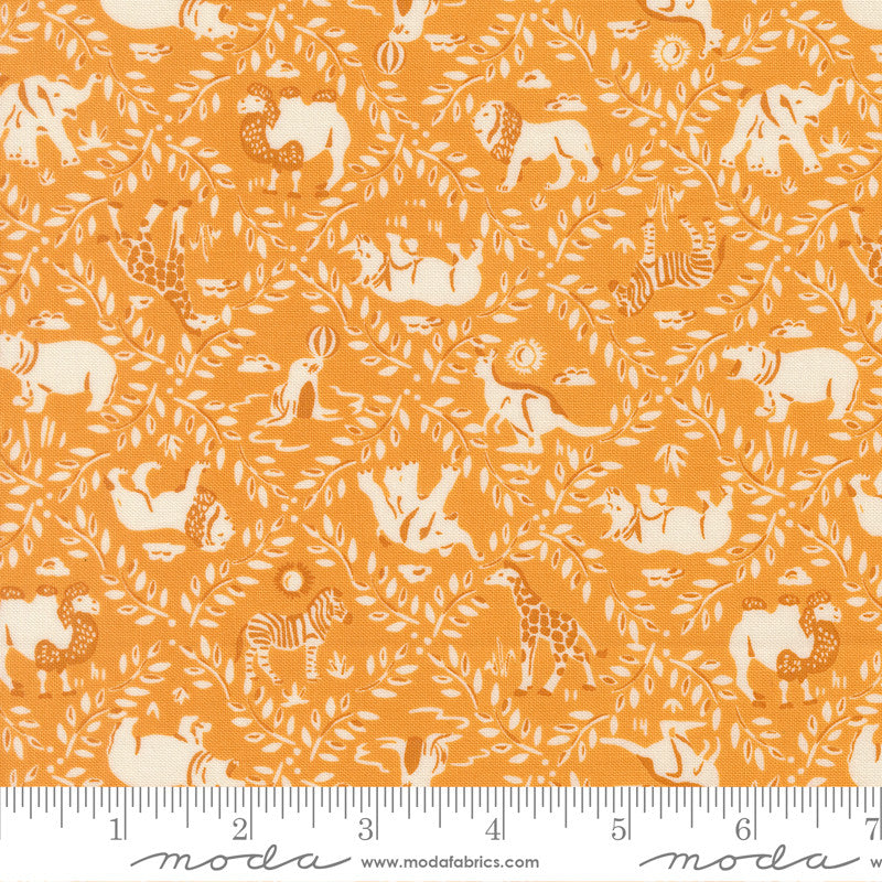 Animal Park Fun Animal Crackers Canary Yardage by Stacy Iest Hsu for Moda Fabrics | 20964 18
