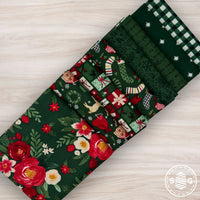Charming Christmas Custom Fat Quarter Bundle Green by Kelsey Carlson for Riley Blake Designs | 8 Precut Fat Quarters