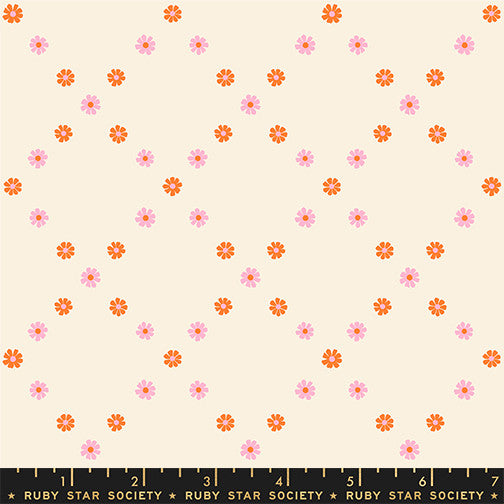 PRESALE Best Day Ever Diamond Flowers Posy Orange Yardage by Melody Miller for Ruby Star Society | RS0107 12