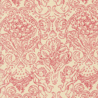 PRESALE Je T'aime Pure Love Jaquard Damask Lace Red Yardage by Stacy Iest Hsu for Moda Fabrics | 20993 11
