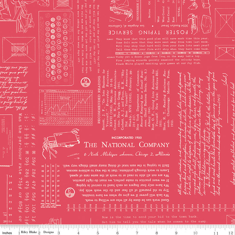 PRESALE TYPE/ography Tea Rose Yardage by Lori Holt of Bee in My Bonnet for Riley Blake Designs | C16850-TEAROSE