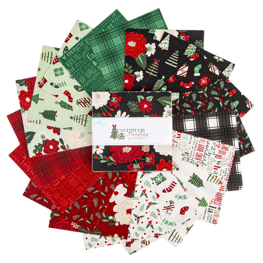 Evergreen Wishes 5" Stacker by Traci Reed for Riley Blake Designs | 42 Pcs | 5-17810-42