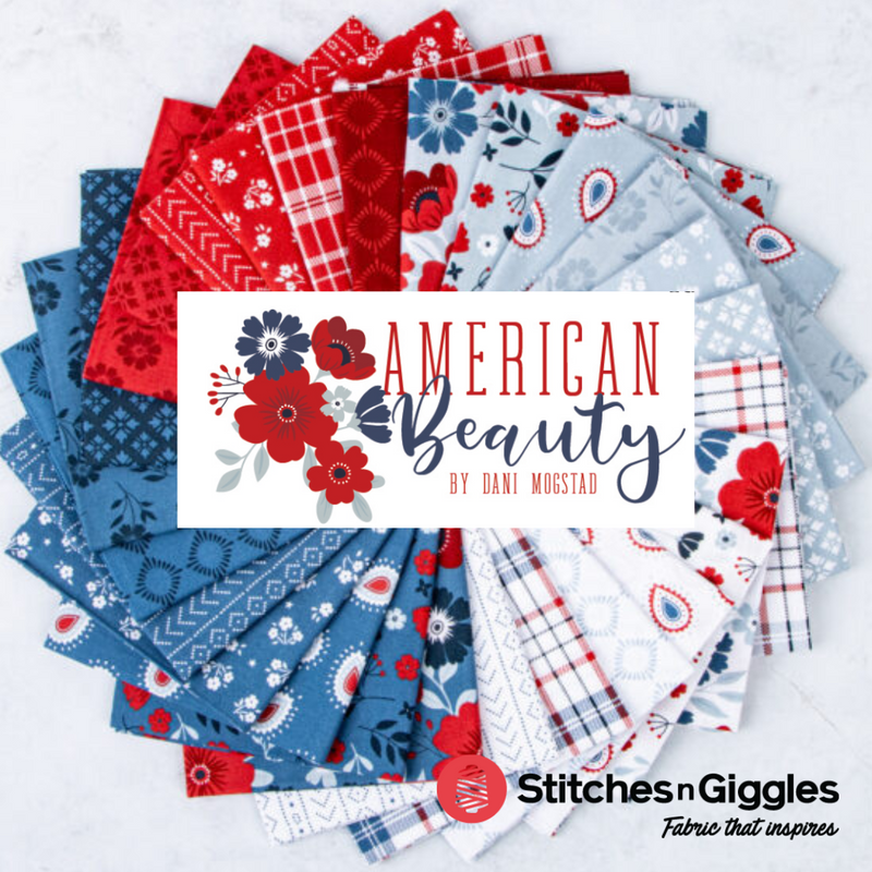 American Beauty White Stripe Yardage by Dani Mogstad for Riley Blake Designs |C14447 WHITE