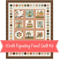 Worth Repeating Panel Quilt Kit With Worth Repeating by Sandy Gervais for Riley Blake Designs | Quilt Size 50 1/2" x 62 1/2" | FREE PATTERN