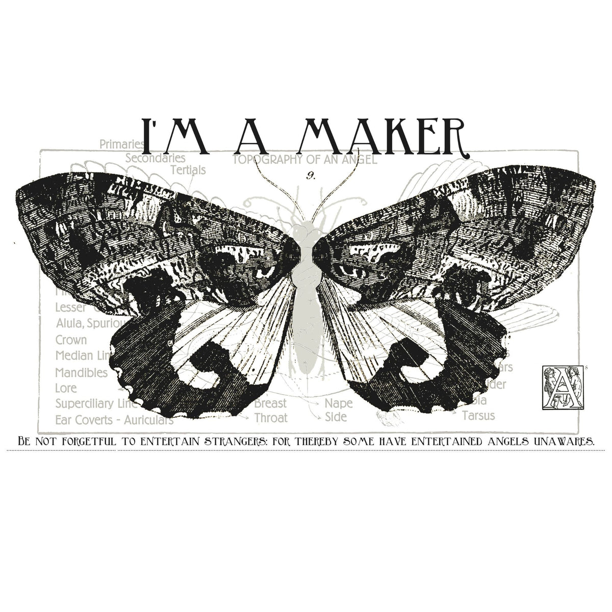PRESALE She Who Sews–The Maker Angel Maker Mural Panel by J. Wecker Frisch for Riley Blake Designs | Panel size 24" x 54" | PD18524-PANEL