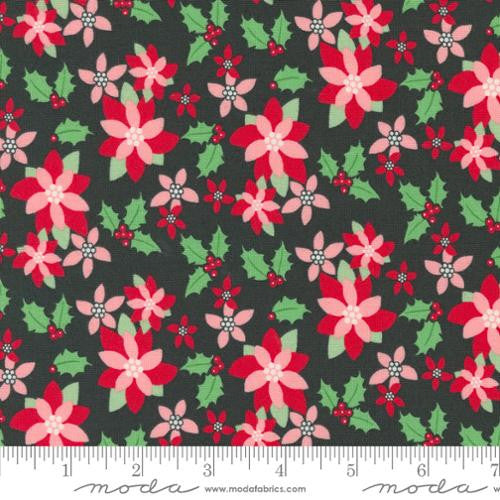 Kitty Christmas Custom Fat Quarter Coal Colorway Bundle by Urban Chiks | Curated Bundle 5 Fat Quarters