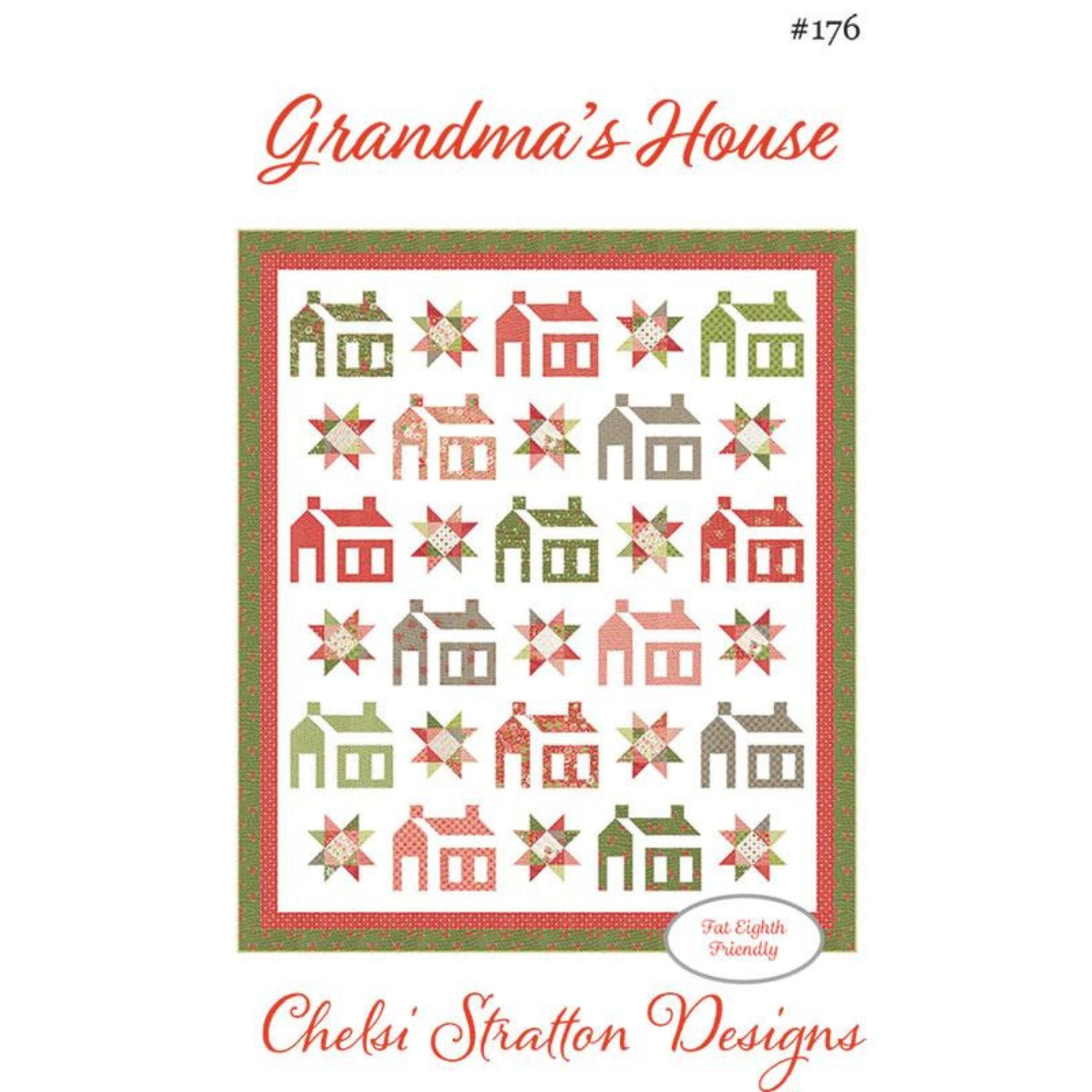 PRESALE Grandma's House Custom Quilt Kit With Poinsettia and Pear by Sherri & Chelsi for Moda Fabrics | Quilt Size 72 1/2” x 84 1/2”