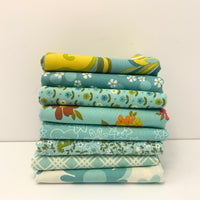 Happy Daze Custom Fat Quarter Bundle Aqua by Chloe’s Closet for Moda Fabrics | 8 FQs | Curated Bundle