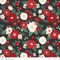 PRESALE Evergreen Wishes Main Black Yardage by Traci Reed for Riley Blake Designs | C17810-BLACK