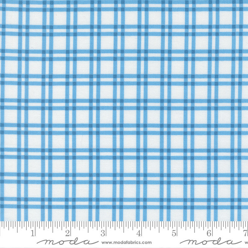PRESALE Blueprint Plaid White Harbor Yardage by Camille Roskelley for Moda Fabrics | 55332 11
