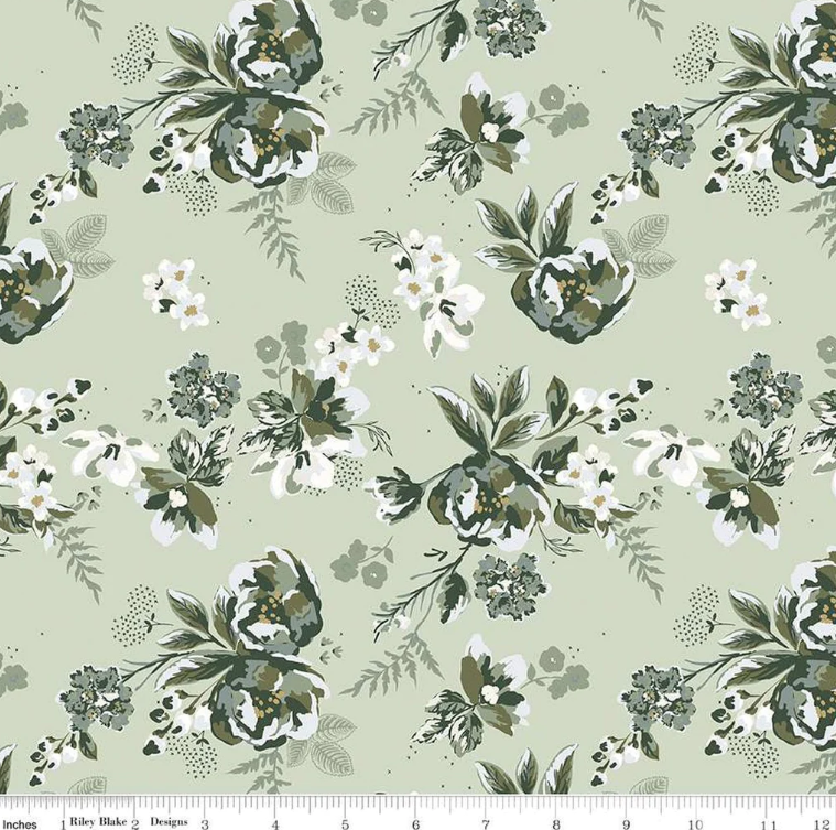 Gingham Fields Pistachio Main Yardage by My Mind's Eye for Riley Blake Designs | C13350 PISTACHIO