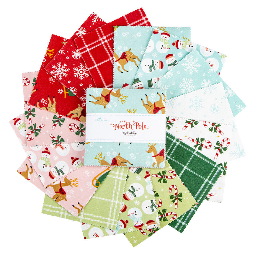 The North Pole Flannel 5" Stacker by My Mind's Eye for Riley Blake Designs | 5-17750-42