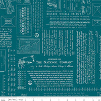 TYPE/ography Lagoon Yardage by Lori Holt of Bee in My Bonnet for Riley Blake Designs | C16850-LAGOON