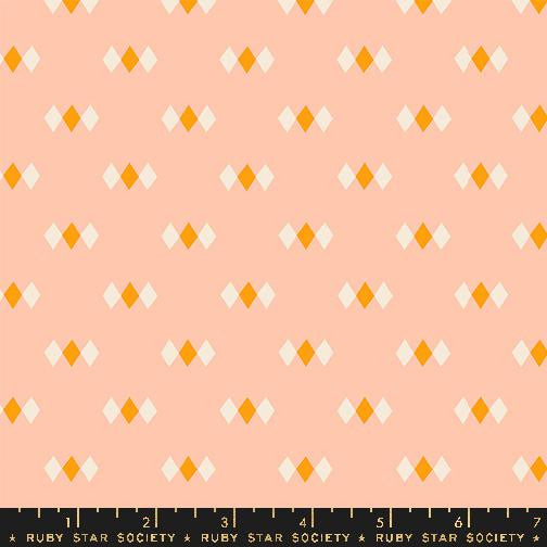 Juicy Diamonds Peach Yardage by Melody Miller for Ruby Star Society | Ruby Star Cottons | RS0093 14