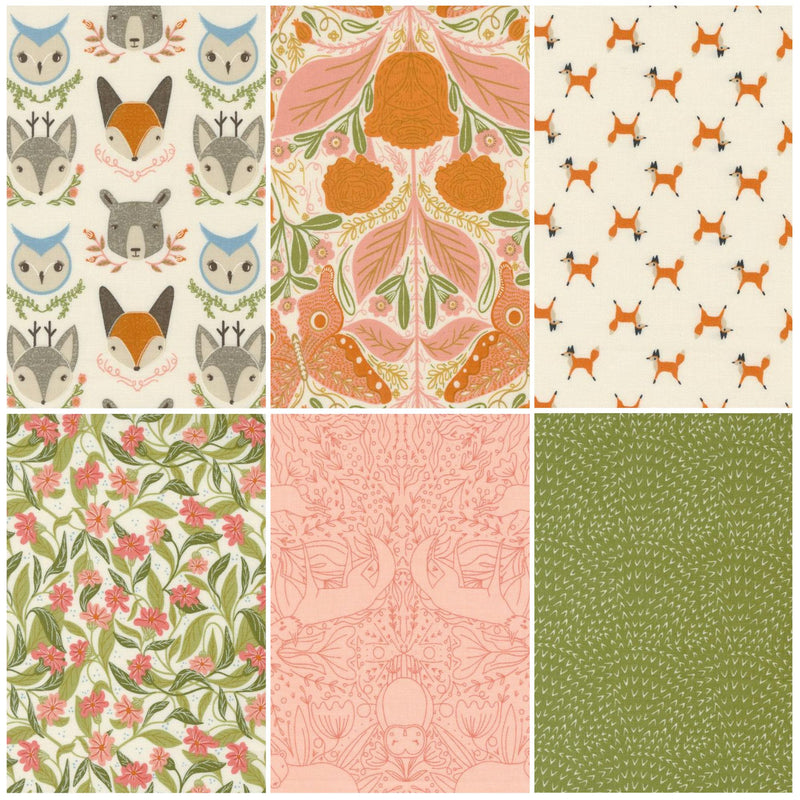 Woodland Wonder Custom Half Yard Bundle by Gingiber for Moda Fabrics | Curated Bundle 6 SKUs