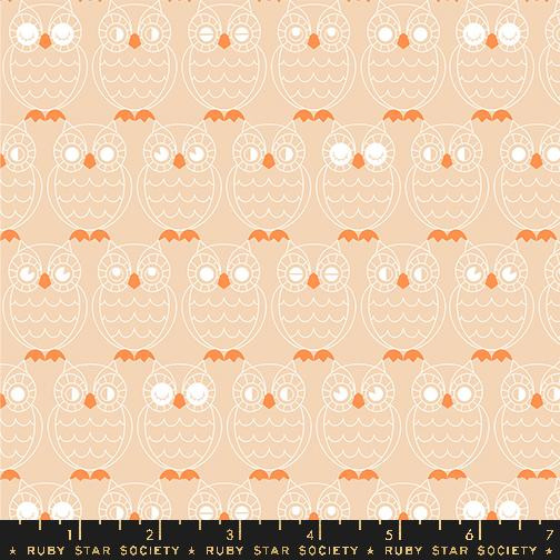 Good Spirits Hoos There Créme Brulee Yardage by Ruby Star Society Halloween Fabric| RS5140 11 | Cut Options