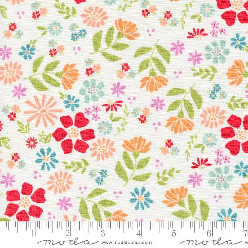 Laguna Sunrise Wild Rose Off White Yardage by Sherri & Chelsi for Moda Fabrics | 37680 11